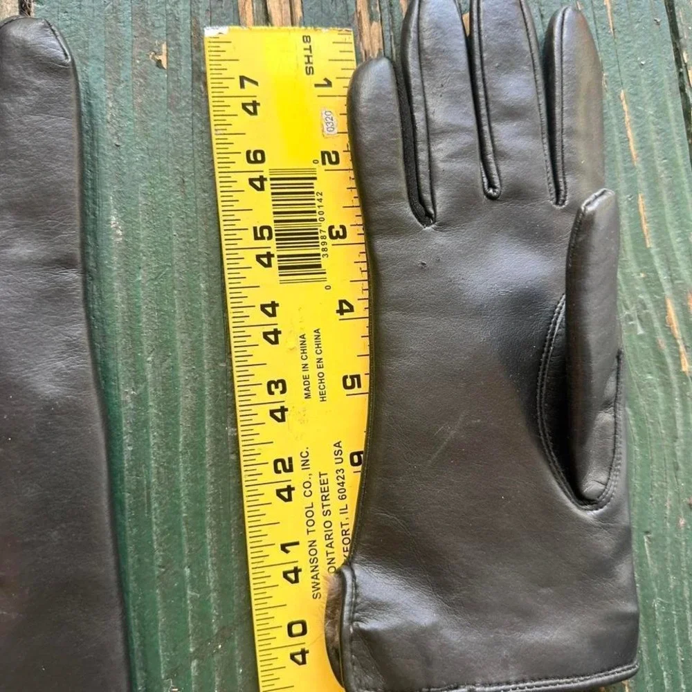 Genuine Leather Unbranded Women's Casual Winter Gloves Size S/M Black Lined